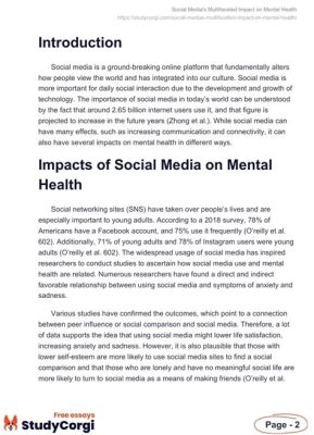 what central argument does the essay make: exploring the multifaceted impact of social media on mental health