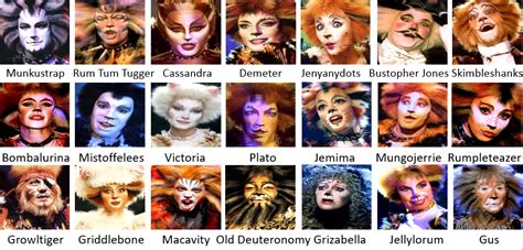 Who are the main characters in Cats Musical? And why do they all seem to have a penchant for moonlit jazz?